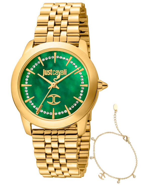 Just Cavalli Signature Snake Glam Evo 7 Doppio Women's Watch JC1L211M0075