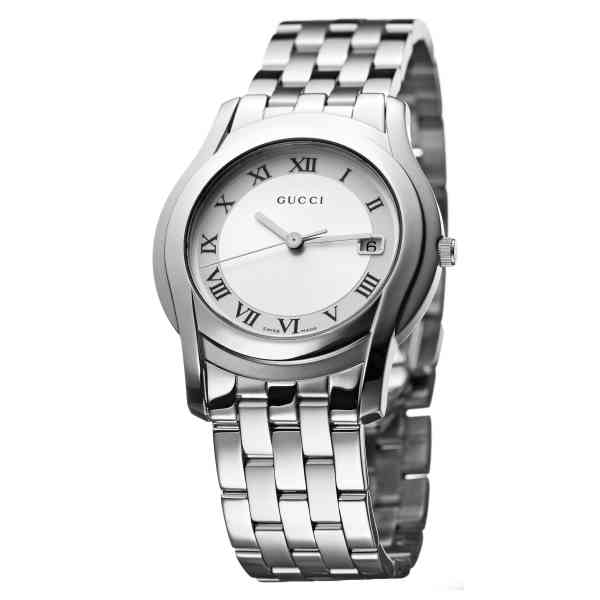 GUCCI 時計 【5505 SV/BK M】シルバー/ブラック 2025-25 秋冬新作 ハイブランドの GUCCI アナログ時計 ブラック