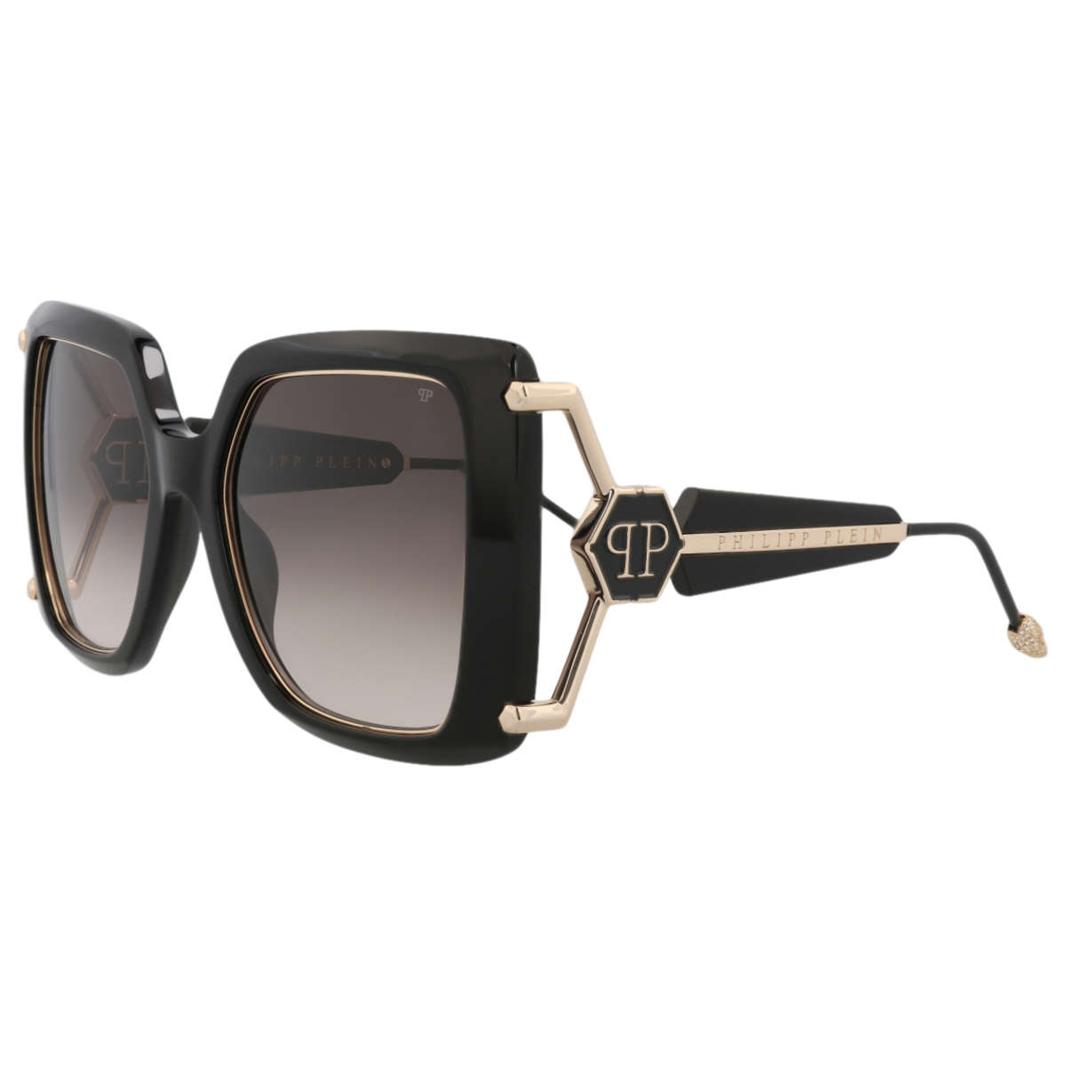 PHILIPP PLEIN スクエアフレムサンクラス SPP121S 0700 Philipp Plein - Plein Queen SPP121S (Black) – Good See Co.