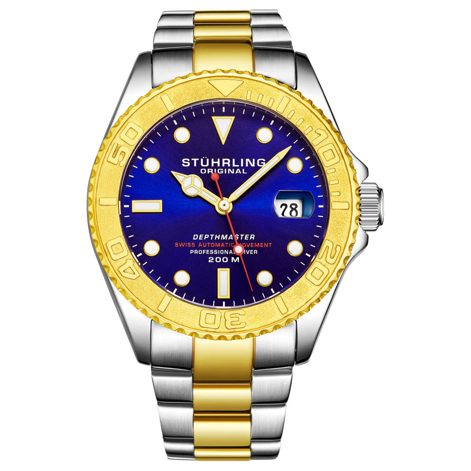 Gmt Montre Stuhrling Aquadiver Stainless Steel Montre Aquadiver